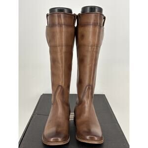 Frye Paige Tall Riding Boots Womens 5.5M Brown Leather Western Cowgirl Rodeo NWB